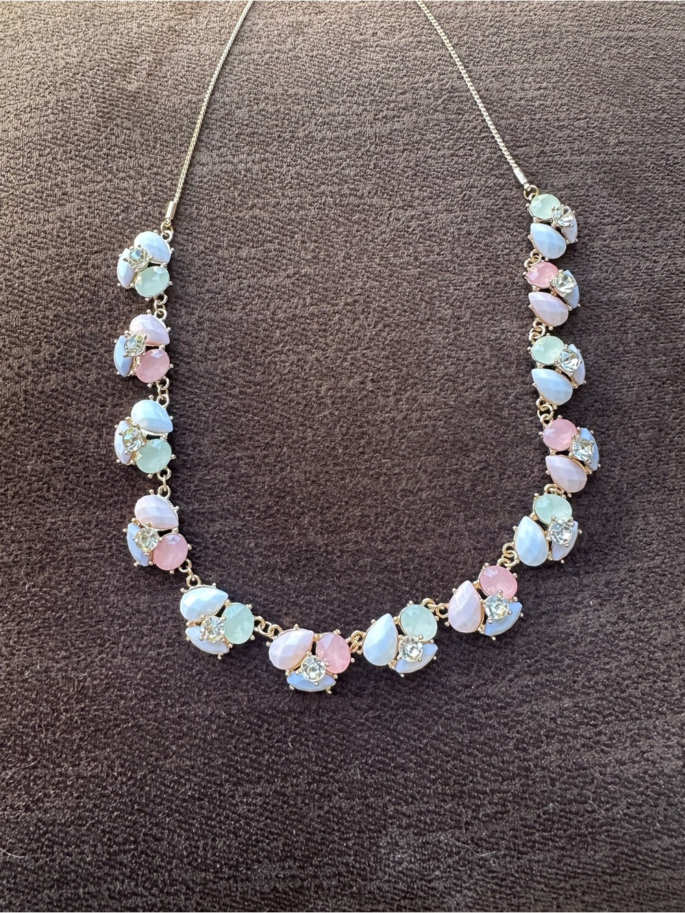 Elegant Pink and Gold Beaded Statement Necklace